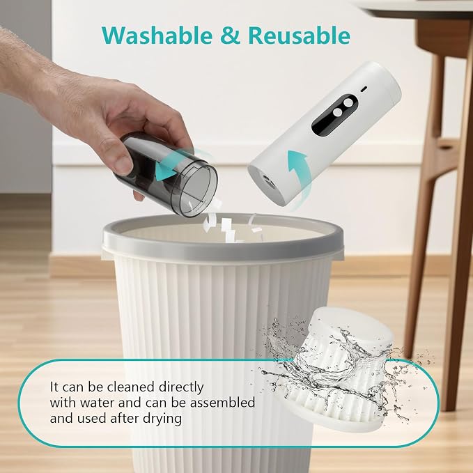 Mini Car Vacuum, 5 in 1 Cordless Handheld Vacuum Cleaner 16800Pa Suction Power - Image 7