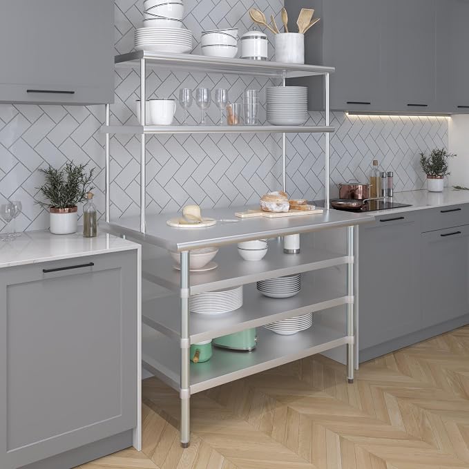 Amgood 30" x 48" Stainless Steel Work Table - Image 5