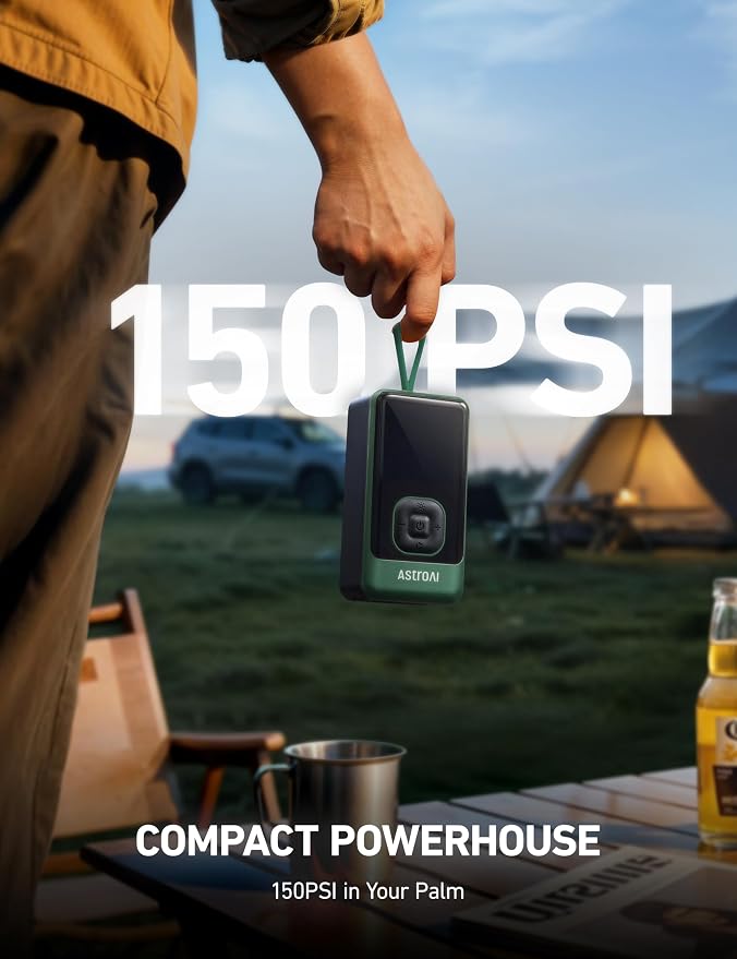 AstroAI L7 Air Tire Inflator Portable Air Compressor, 150PSI Electric Cordless - Image 3