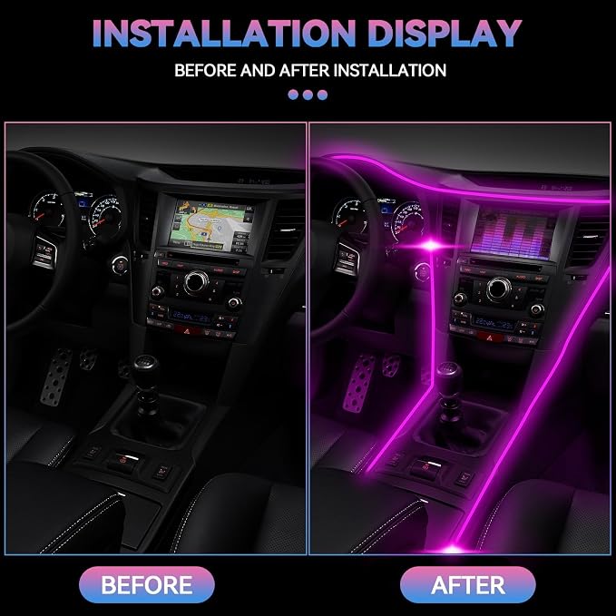 AUTOXBERT Car LED Interior Strip Lights, 16 Million Colors Lights - Image 3