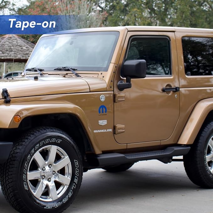 Window Visors Rain Guards for 2007-2018 Jeep Wrangler 2-Door, Out-Channel - Image 3