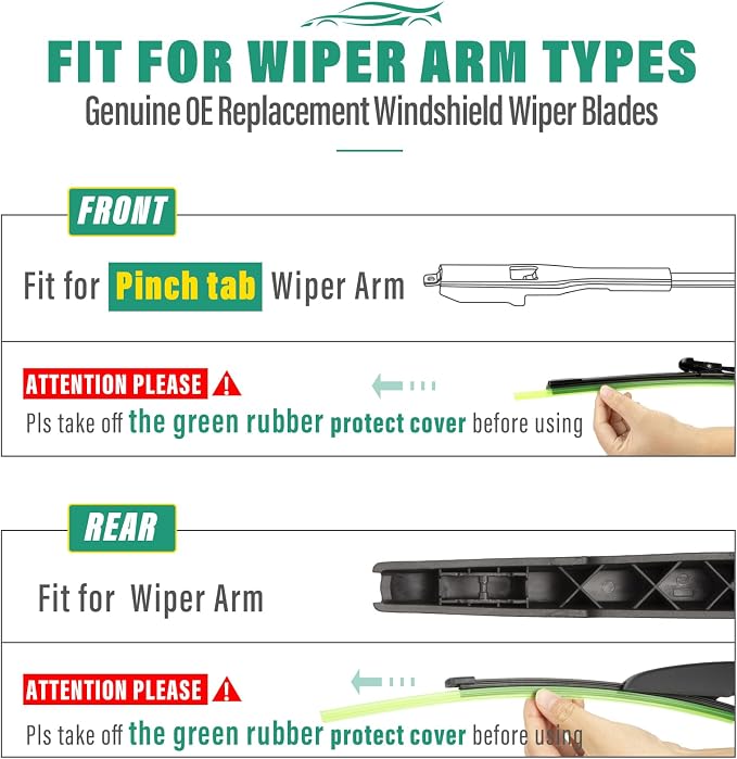 24" 18" 11" Windshield Wiper Blades Replacement - Image 7