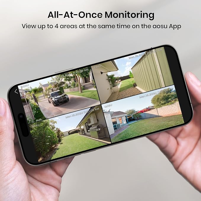AOSU Security Cameras Outdoor Wireless, 2 Cam-Kit, No Subscription, - Image 3