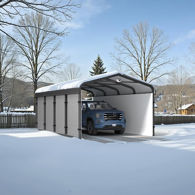 Metal Carport, Carport Canopy 12x20 Heavy Duty All Weather, Car Tent Garage - Image 2