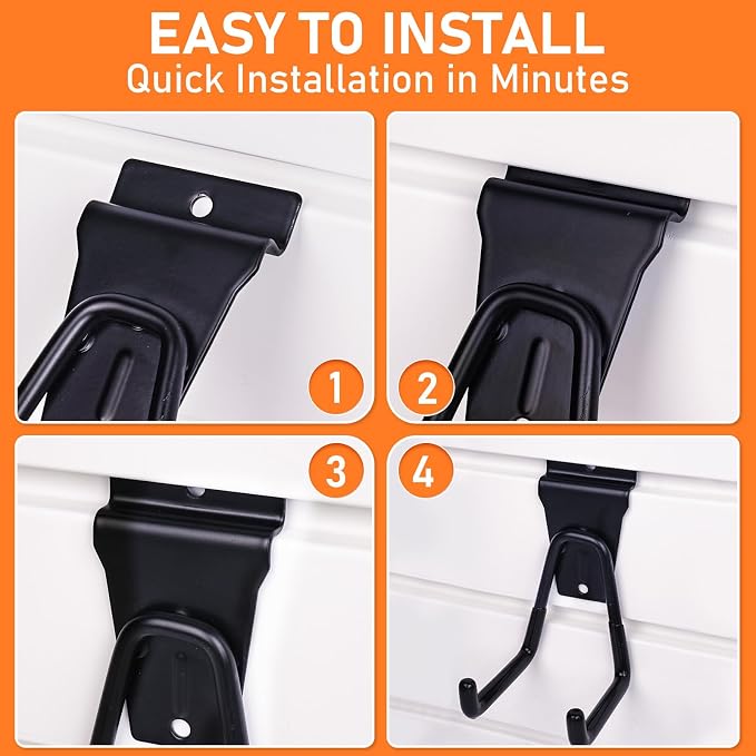 INCLY 24 Pack Heavy Duty Slatwall Hooks, Slat Wall Hanging Hooks and Hangers - Image 5