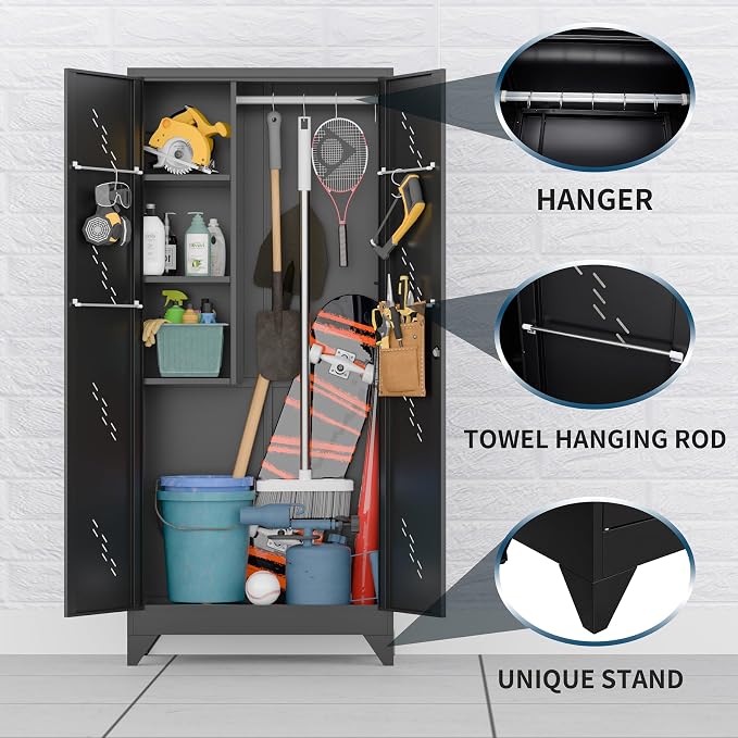 75" Taller Metal Garage Storage Cabinet, Tool Chest, Large Office Storage - Image 6