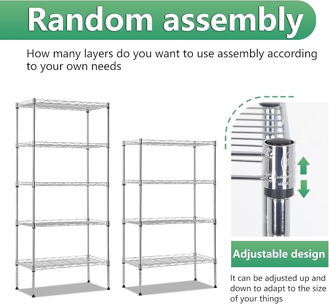 BestOffice Garage Shelving 5 Tier Metal Storage Shelves 750lbs Weight Capacity - Image 6