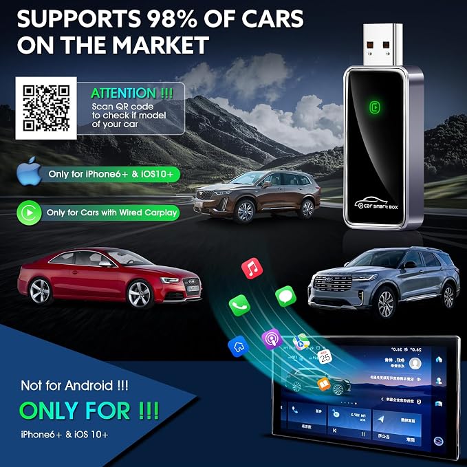 Wireless CarPlay Adapter for iPhone – Converts Wired to Wireless CarPlay Dongle - Image 7