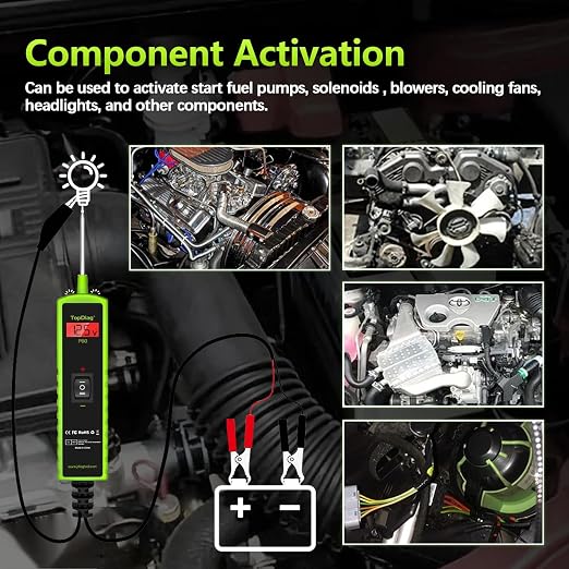 Test Light Automotive Electrical Tool, Topdiag P60 Car Circuit Tester, 12V 24V - Image 4