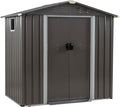 JYQAQA 6x4 FT Outdoor Garden Storage Shed, Waterproof Metal Garden Sheds by JYQAQA