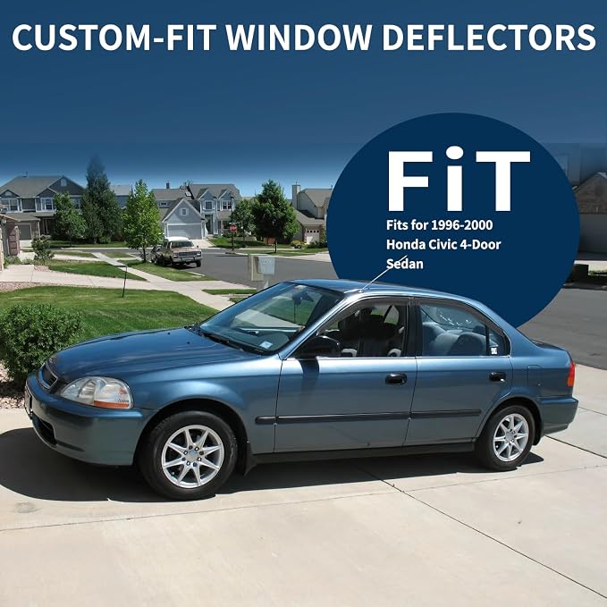 4PCS Rain Guards Window Visors Wind Deflector Fits - Image 2