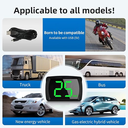 GPS Digital Speed Meter Speedometer HUD - Image 3