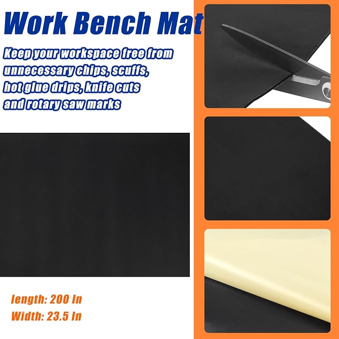 Vesici 1 Roll 23.5 x 200 Inch Work Bench Mat Self Adhesive Resistant PU Floor - Image 2