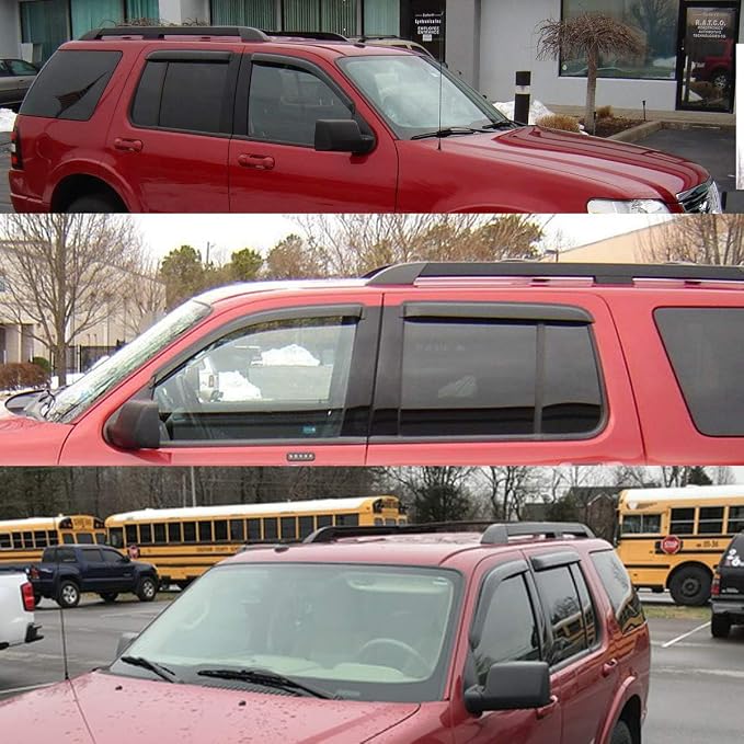 4pcs Original Shatterproof Side Window Wind Deflector Tape on Sun Rain Guards - Image 3