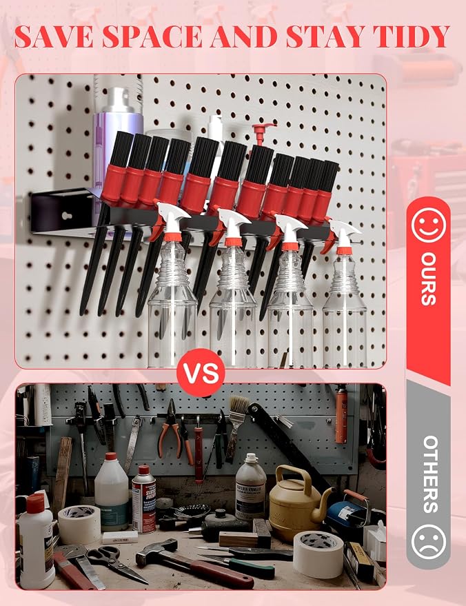 Spray Bottle Storage Rack, Wall Mount Bottle Organizer Car Detailing, Detailing - Image 4