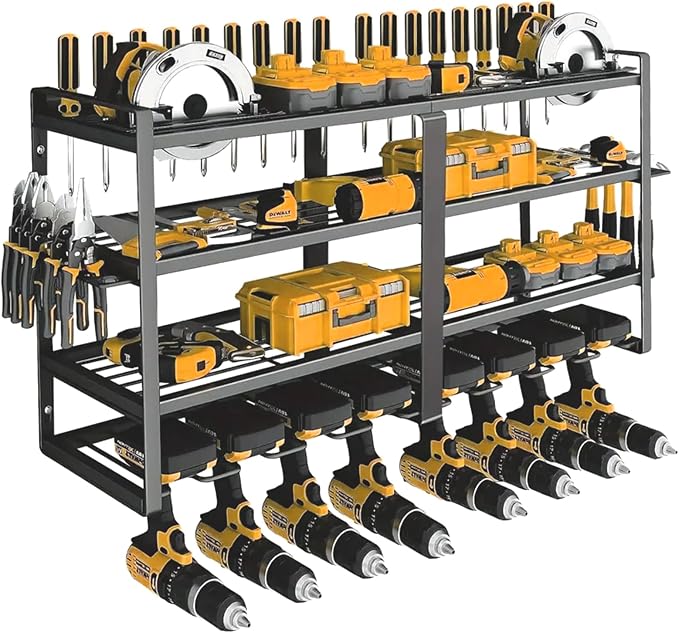 Power Tool Organizer Wall Mount：Heavy Duty Drill Holder Rack by Unknown