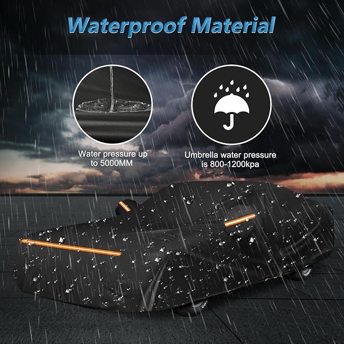 Car Cover for Dodge Charger 1968-1974, Waterproof 210D Oxford Cloth and Cotton - Image 5