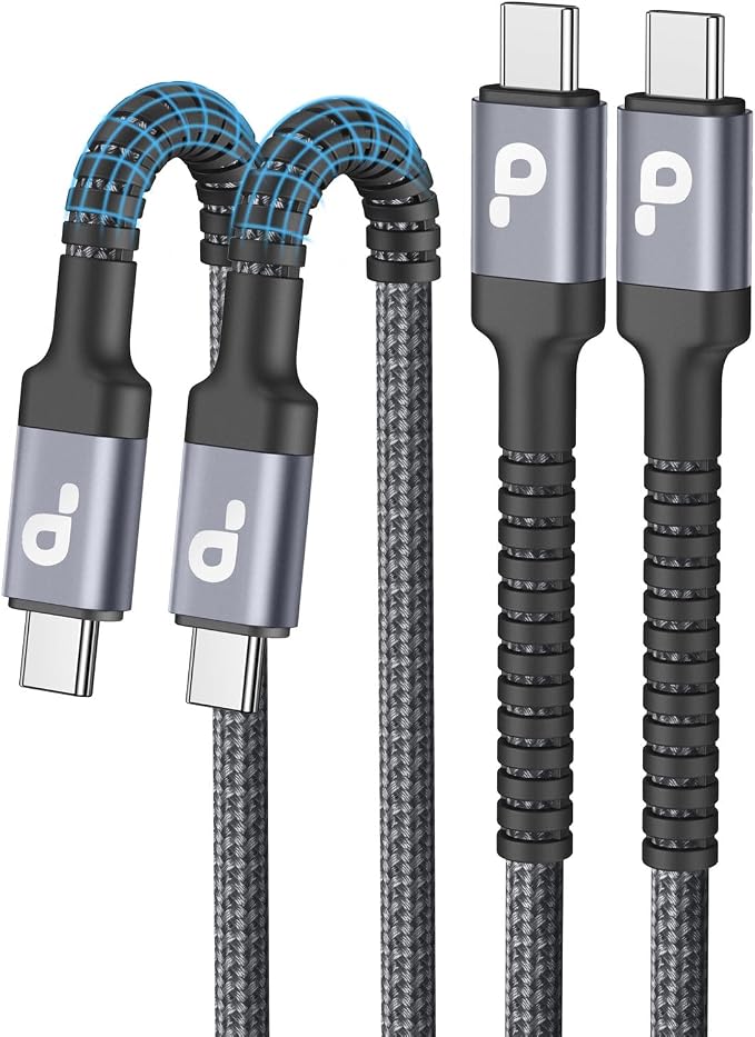 USBC to USBC Cable 10FT, Long Type C Fast Charging Cable Nylon Braided USB-C by PRAKIE