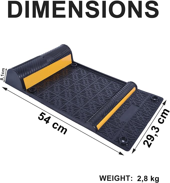 11''x21''/28cmx53cm Parking Guide Mats, Durable Self Adhesive Anti-Skid Wheel - Image 3