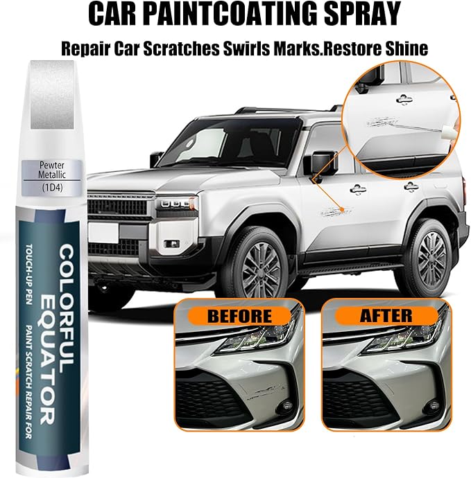1D4 Pewter Metallic Touch Up Paint - Image 3