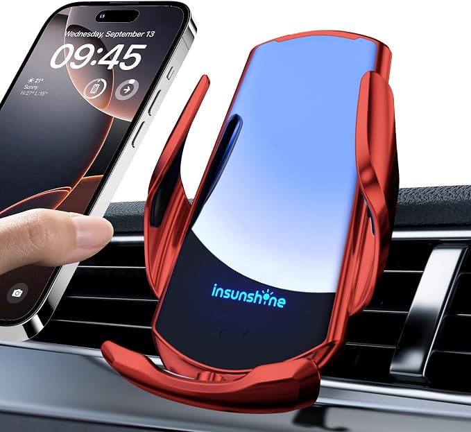 Wireless Car Charger, MAX 15W Fast Charging Auto Clamping, Sensing Phone Holder by Unknown