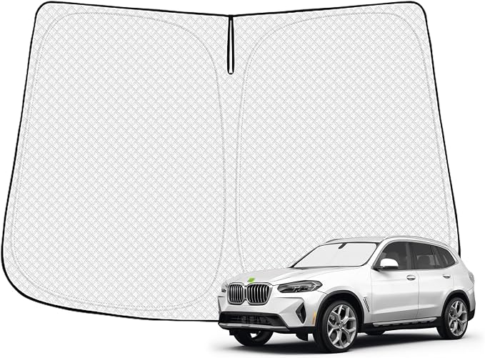 Windshield Sun Shade for 2018-2024 BMW X3 Accessories Thicken 6-Layer Front by Canvcle