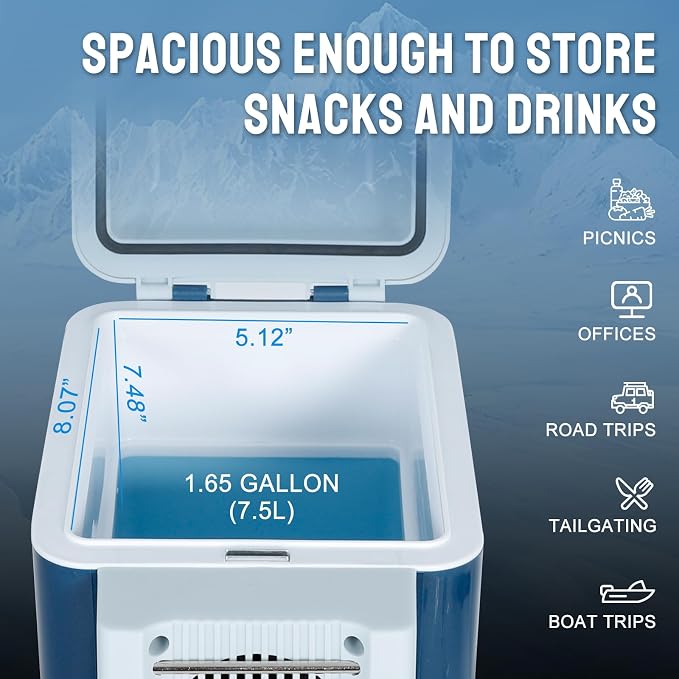 CAYNEL 12V 7.5 Quart Personal Thermoelectric, 7.5 Liter Capacity, Portable - Image 8