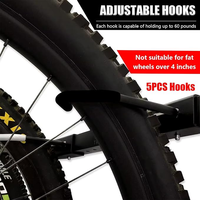Upright Bike Stand, 5-Bike Stand Rack, Indoor Bike Storage Standing Bike - Image 5