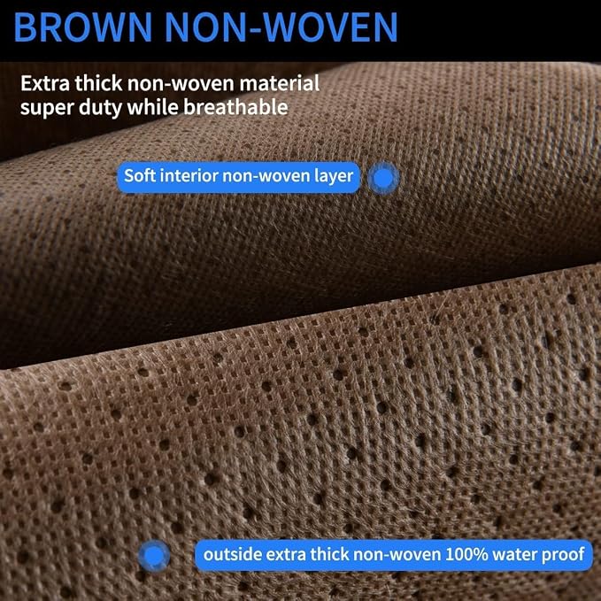 Tecoom Car Cover Waterproof All Weather, Non-Woven Breathable Outdoor Full - Image 3