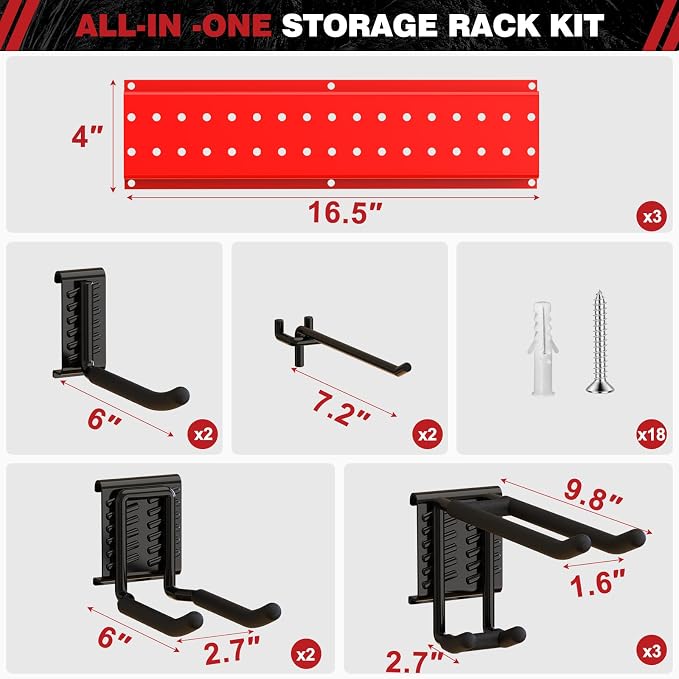 Garage Tool Organizer Wall Mount 49.5inch - Image 7