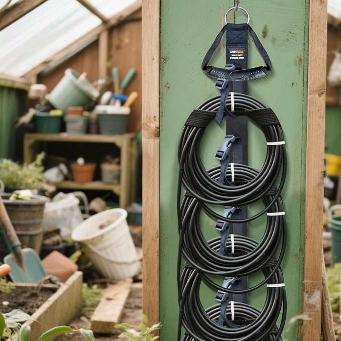 Extension Cord Organizer, Extension Cord Holder, Garage Garden Storage Straps - Image 7