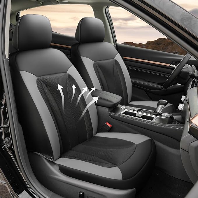 GIANT PANDA Front Seat Cover for Nissan, 3D Air Mesh Car Seat Covers Custom Fit by GIANTPANDA