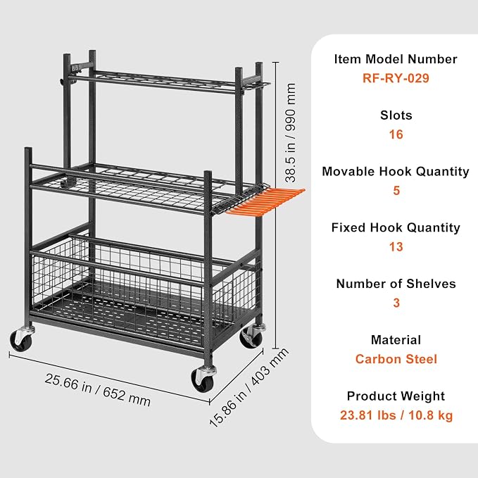 VEVOR Garden Tool Organizer, 16 Slots - Image 3