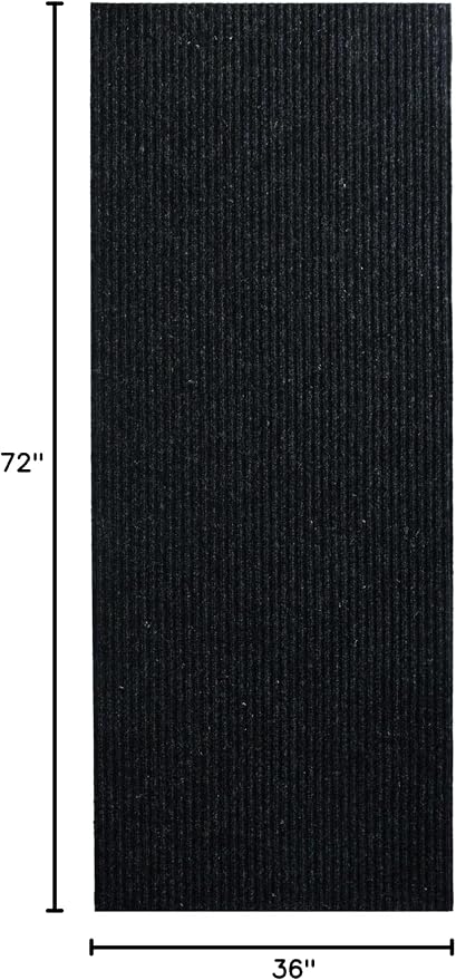 iCustomRug Spartan Weather Warrior Indoor/Outdoor Utility Ribbed Carpet Runner - Image 3