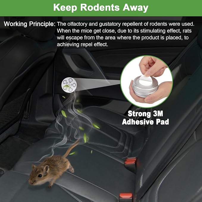 4 Pack Mouse Repellent for Car Engines, Peppermint Oil to Repel Mice and Rats - Image 4