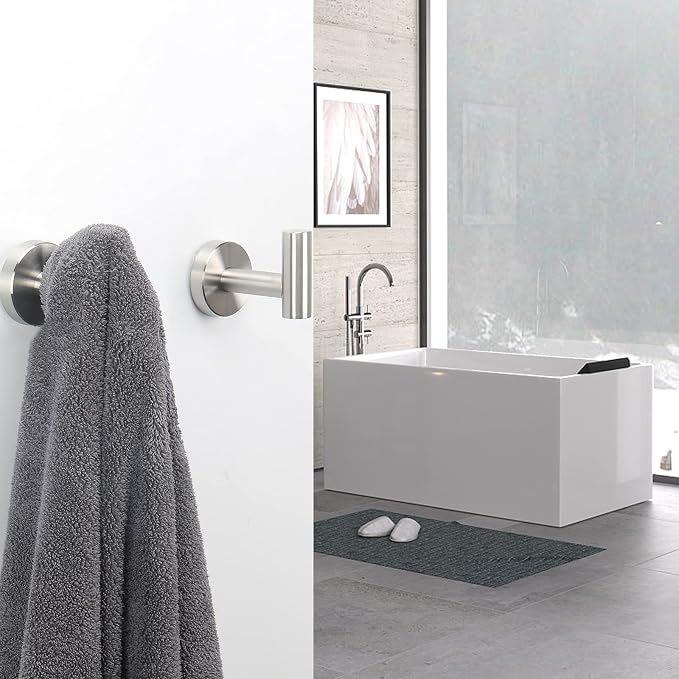 NearMoon Bath Towel Hooks- SUS 304 Stainless Steel Robe Hook Holder, Heavy Duty - Image 7