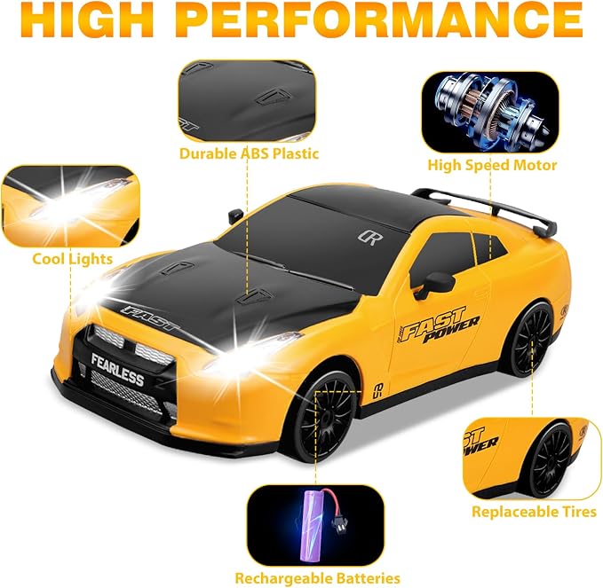 RC Drift Car 1/24 2.4GHz 4WD Remote Control Car, High Speed Drifting RC Cars - Image 3