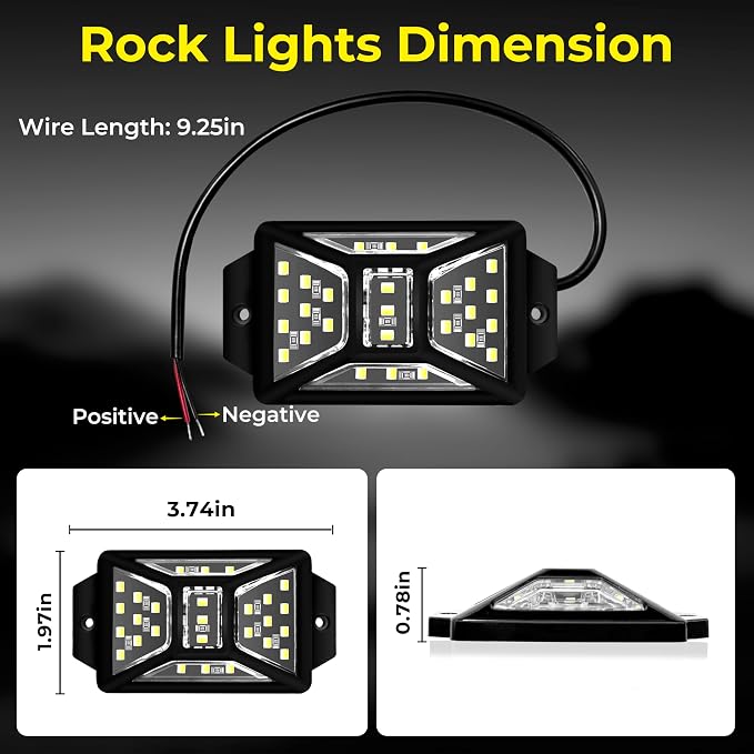 12 Pods 324 LED White Rock Lights - Image 5
