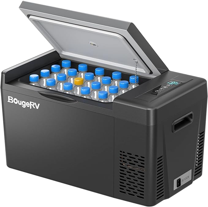BougeRV 12 Volt Refrigerator 12V Car Fridge 23 Quart Portable Freezer by BougeRV