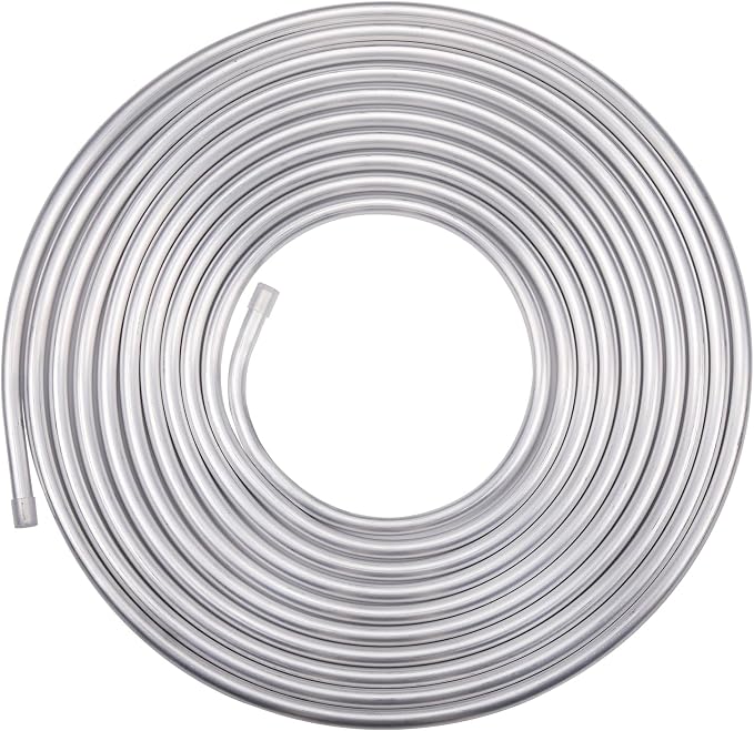 1/4" OD Aluminum Hard Fuel Line Hardline Tube Tubing Coil 10 Feet Roll by Podavelle