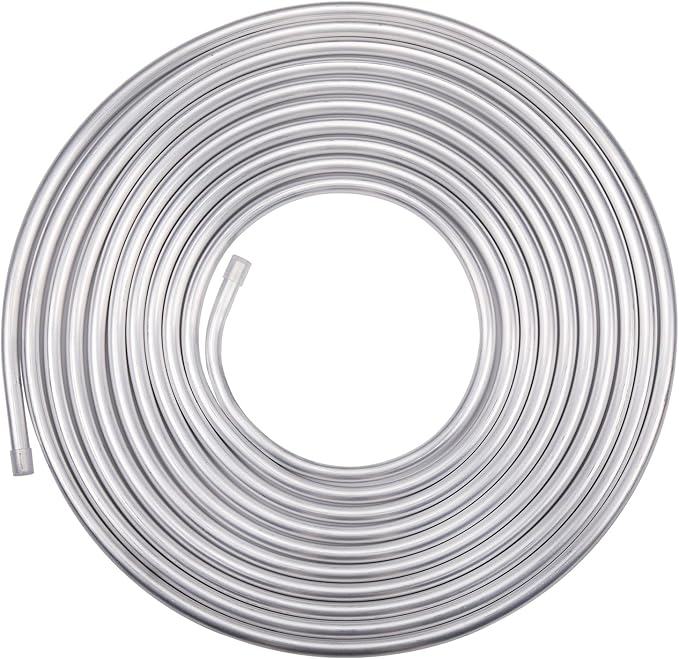 1/2" OD Aluminum Hard Fuel Line Hardline Tube Tubing Coil 16 Feet Roll by Podavelle