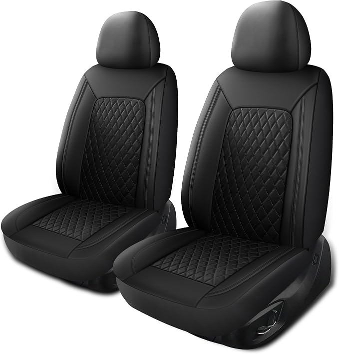 Car Seat Cover, Breathable and Waterproof Leather Seat Covers, Luxury PU by HChengkikz