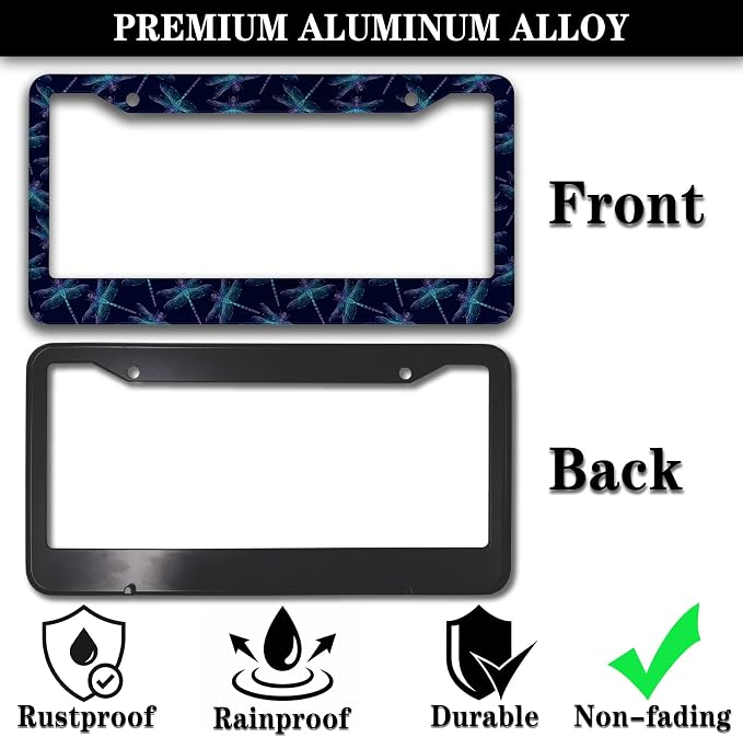 License Plate Frames Black Blue Automotive Exterior Accessories Beautiful - Image 3