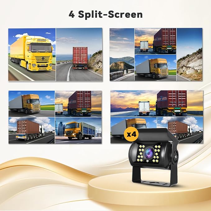 Hikity Backup Camera with Monitor Kit, 9‘’ Car Rear View Monitor with - Image 3