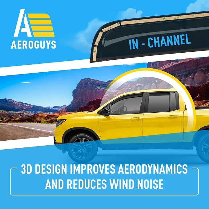 Extra Durable Window Deflectors in-Channel Window Visors Rain Guards Fit - Image 5