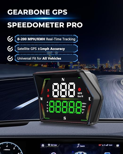 GPS Heads Up Display for Cars HUD, Real-Time Digital Gauge Speedometer - Image 2