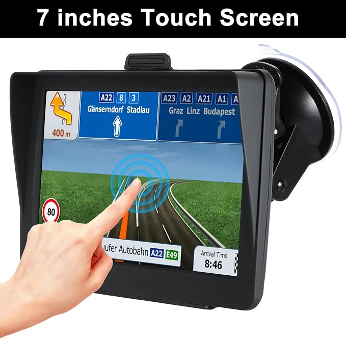 GPS Navigator for Car, Latest 2025 Map 7-inch HD Display 16GB 256MB Satellite - Image 2