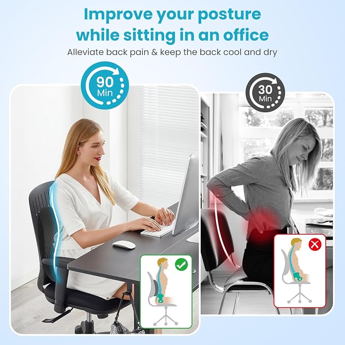 Lumbar Support Pillow Office Chair Car Back Pillow Ergonomic Lower Back Pain - Image 6