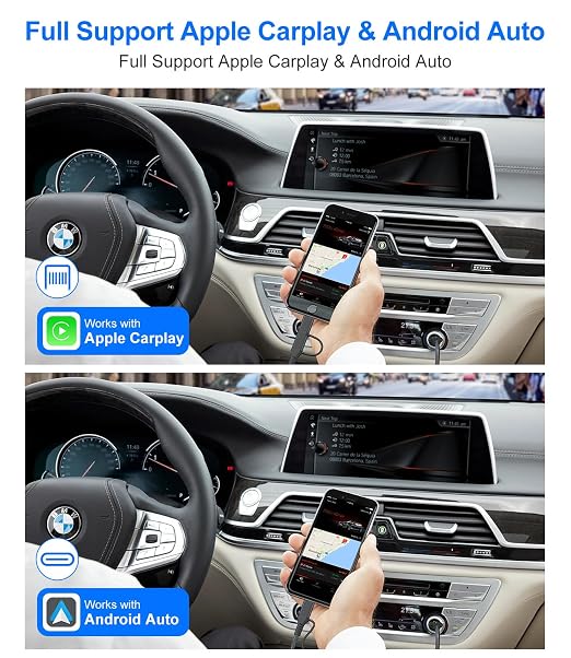 USB to USB C and Lightning Cable Support Apple Carplay & Android Auto - Image 2