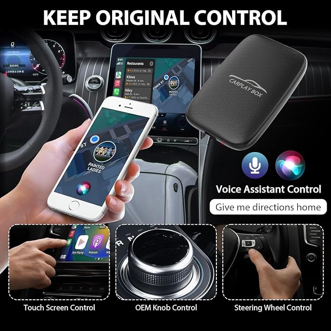 2025 Upgraded Wireless Carplay and Android Auto Dongle Support Netflix/YouTube - Image 4